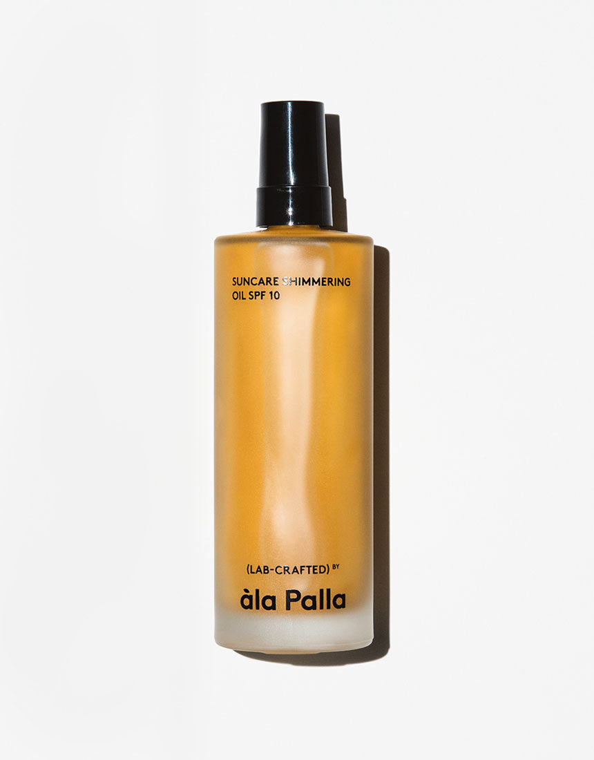 Olej na opaľovanie s trblietkami SPF 10
